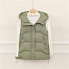 Winter New Down Cotton Vest Hooded Versatile Warm Sleeveless Vest Women's Vest Jacket