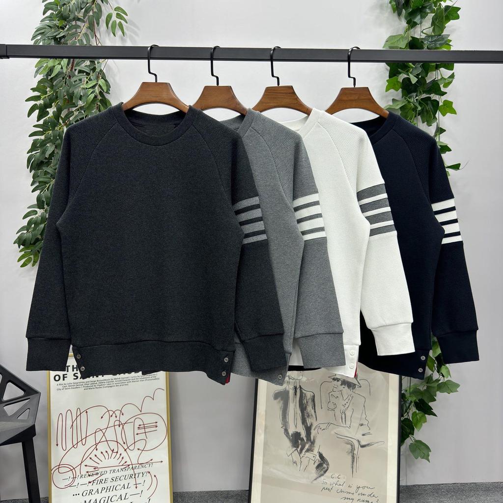 Unisex Waffle Knit Four-Bar Zipper Hoodie & Sweatpants Set