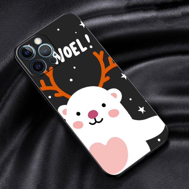 Чехол для Apple iPhone 14 13 11 12 Pro 7 XR X XS Max 8 Plus 6 6S SE 2022 13Pro, черный мягкий чехол для телефона Funda Snowman Christmas