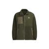 Originals Trefoil Faux Sheepskin Bomber Jacket Men Outerwear Cargo-Green Night-Sky HY7286