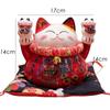 6,6-дюймовая керамическая копилка для монет Maneki Neko, удачливая кошка, копилка, украшение для дома, центральное украшение