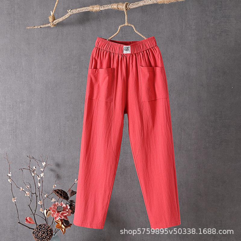 Женские повседневные брюки, свободные и утягивающие брюки прямого покроя, летние тонкие брюки-харен