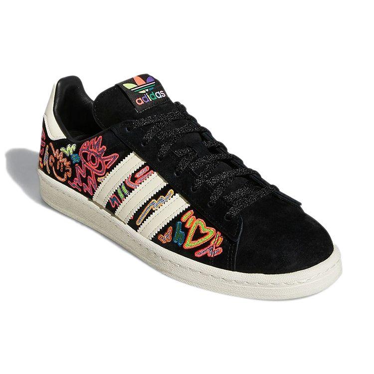 Крис Эндрю Смолл x adidas Campus 80s Pride Унисекс Кроссовки Черный Молочный Ядро-Черный GX6390