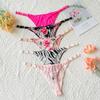 Brand Bikini Fancy Thongs G String Leopard Women Erotic Panties Floral Print Sexy Tangas Mujer Thong Lingerie