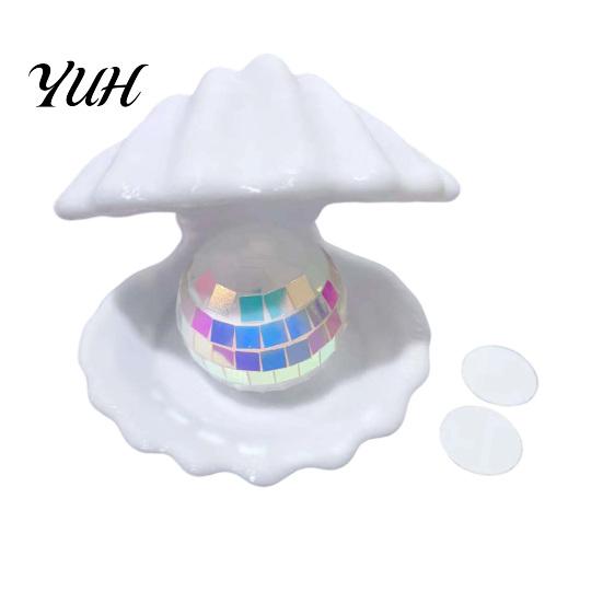 Cute Animal Ornament Disco Snail Figurine, Retro 70s Ball Table Statue, 3D Romantic Home Atmosphere Decor Glitter Mirror for Office Desktop