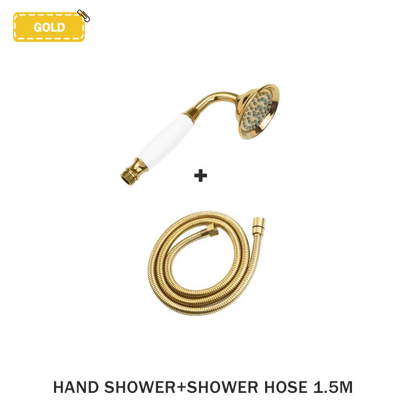 Нержавеющая сталь роскошная античная бронзовая ручная душевая лейка с держателем для душа 1,5 м шланг аксессуары для ванной комнаты душевая лейка