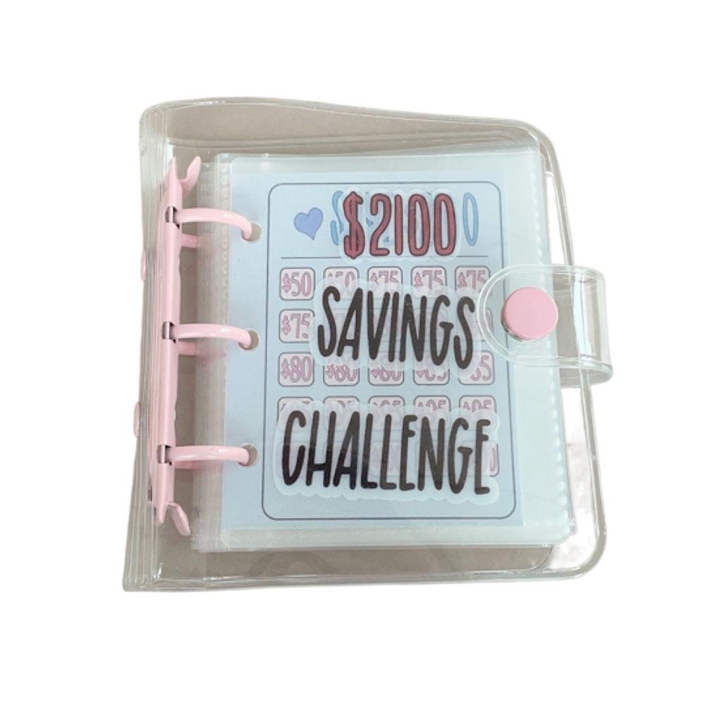 Mini Money Saving Binder PVC Envelope Savings Challenge Savings Challenges Book Save Money