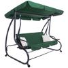 Садовые качели - - Венеция - 3-местные - Регулируемый навес - 2 подушки в комплекте