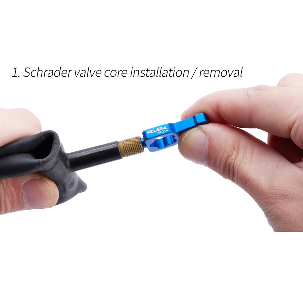 RISK 4 в 1, инструменты для велосипедного клапана, гаечный ключ, универсальный инструмент для разборки сердечника клапана Presta для MTB Road