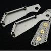 1 шт. TC4 титановый сплав шкала рукоятки лезвия для STRIDER SNG Flat Stone Washing с латунной грунтовкой ST титановый сплав патч
