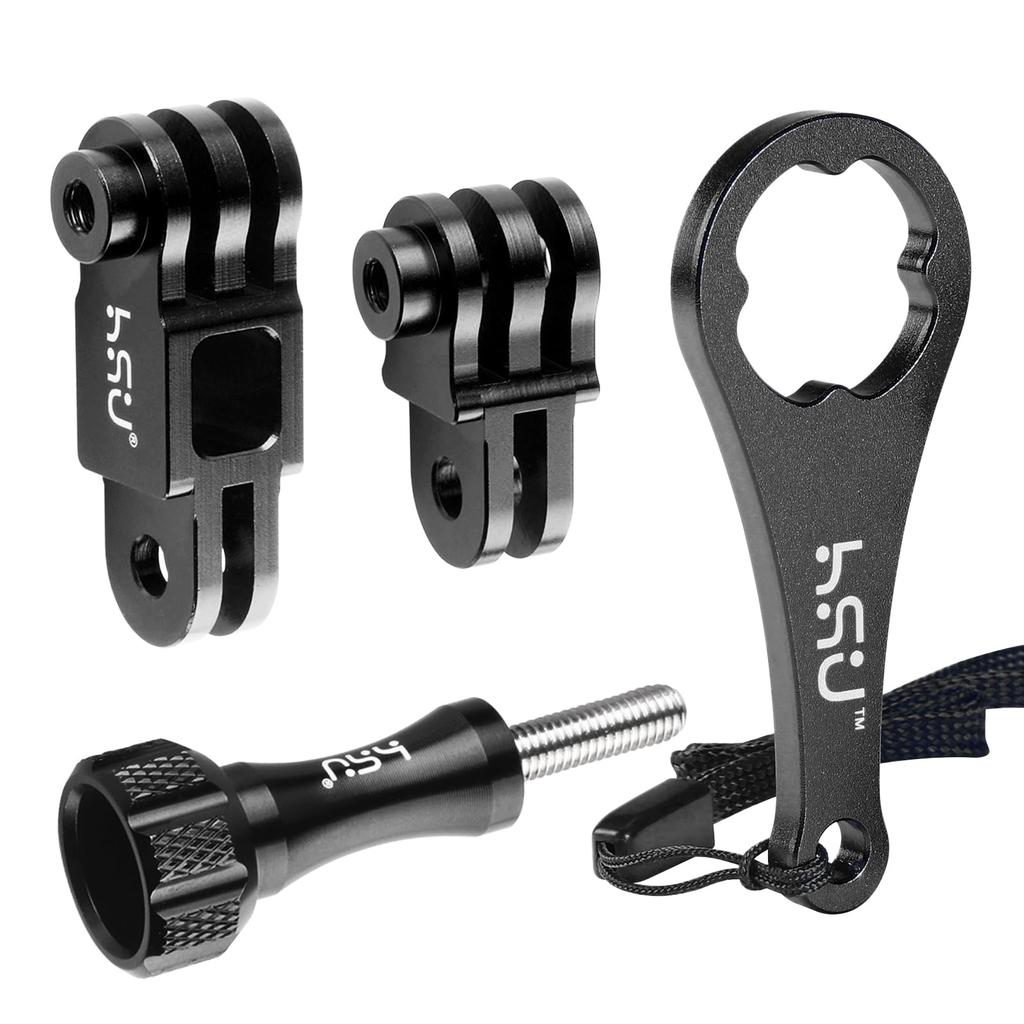 HSU Action Camera Extension Arm Gopro Extension Adapter Aluminum Gopro Mount with Wrench and Screws Action Camera Accessories for GoPro
