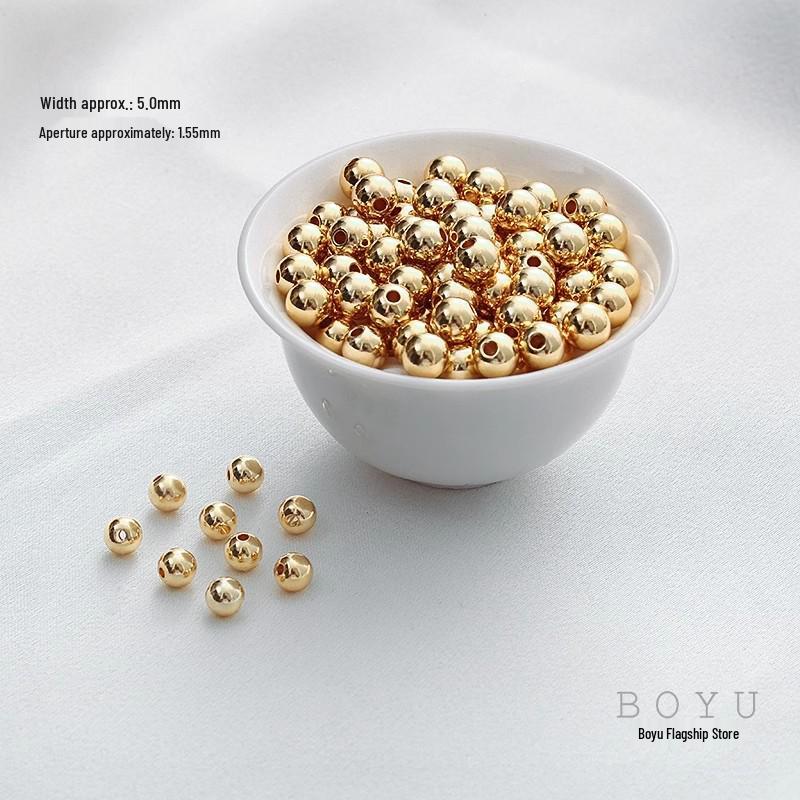 Бусины из меди, покрытые 18-каратным золотом: Браслет «Сделай сам», разделитель и подходящие бусины для украшений ручной работы.