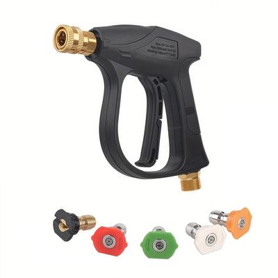 Мойка высокого давления 2175 PSI, пистолет, сине-черный, короткая ручка - Резьба M22-14, опционально 1/4" быстросъемное сопло, для чистки автомобиля