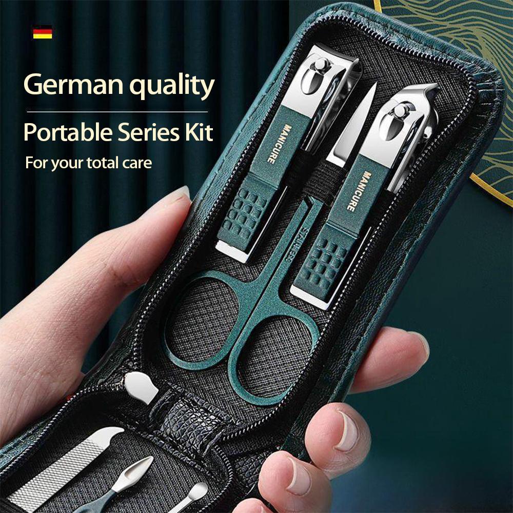 Маникюрный набор из 6 кусачек для ногтей из нержавеющей стали с ложечкой для ушей - Инструменты для ногтей.