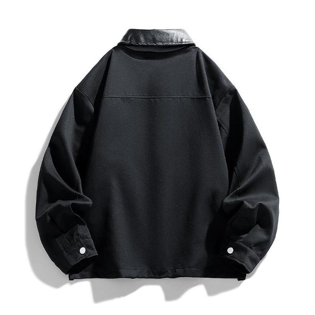 Fashion Trend New Men's Jacket Casual Loose Vintage Plus Size Overalls Lapel Coat