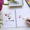 Watercolor Workbook 12 Colors Watercolor Painting Set with Paint Brush Beginner-Friendly Birds Animals Flowers Watercolor Book