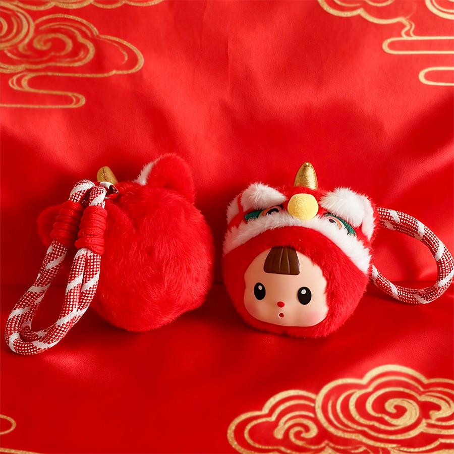 Плюшевая игрушка Лев с силиконовым лицом Новогодний подарок для детей и взрослых