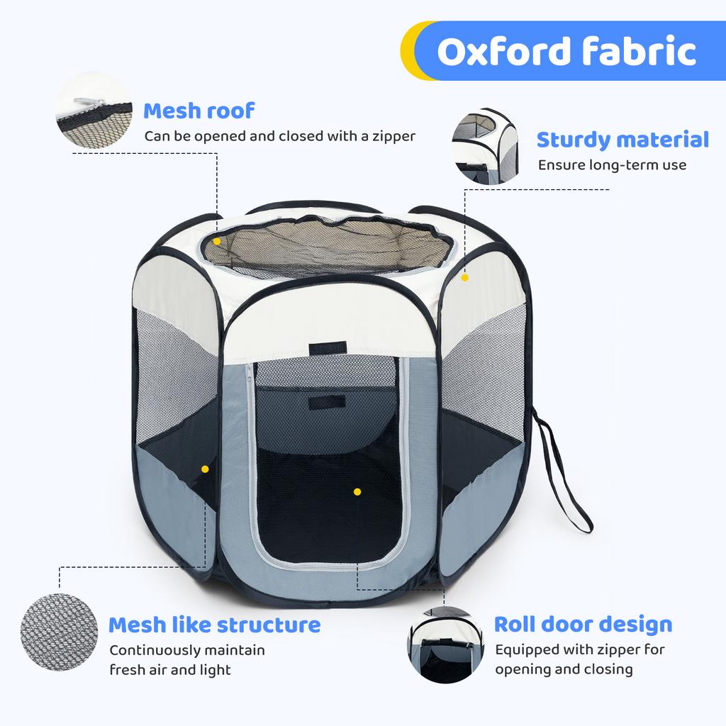 Складная палатка для кошек, портативный домик для питомцев, клетка для питомцев для путешествий на открытом воздухе, забор для кошек/собак с сетчатым верхом и окном, будки