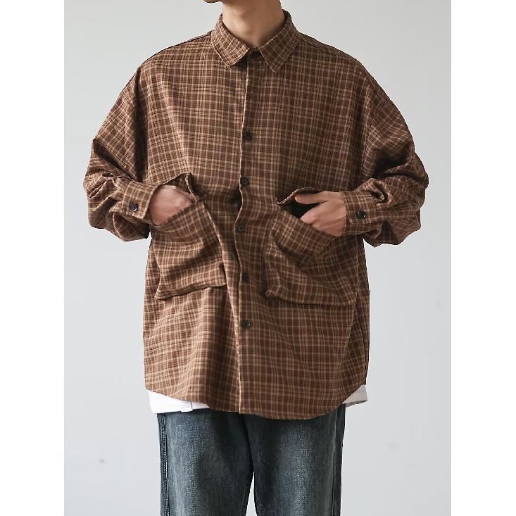 Клетчатая повседневная модная универсальная рубашка с длинным рукавом для мужчин и женщин, свободная рубашка для пары, дизайнерская куртка