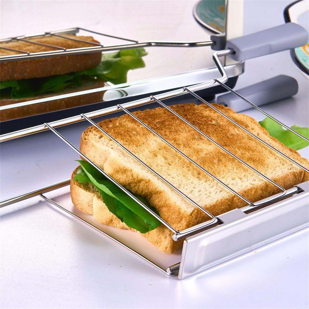 Bread Machine Grill Rack Sandwich Holder Stainless Steel Material Bread Machine Grill Rack for Oven Sandwich Maker