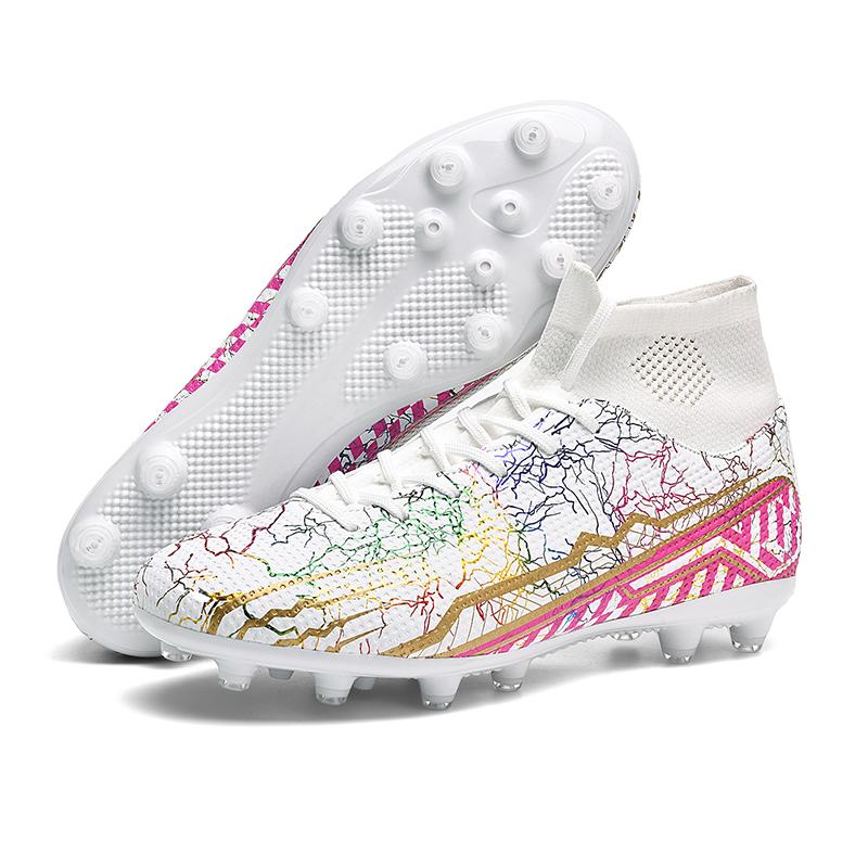 Мужские футбольные бутсы с длинными шипами и высокой лодыжкой, футбольные бутсы AG/TF, детские уличные бутсы для травы, футбольные бутсы, тренировочные спортивные футбольные бутсы