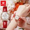 OLEVS 9933 Fashion Ladies Watches White Leather Female Waterproof Quartz Watch Women Watch Reloj