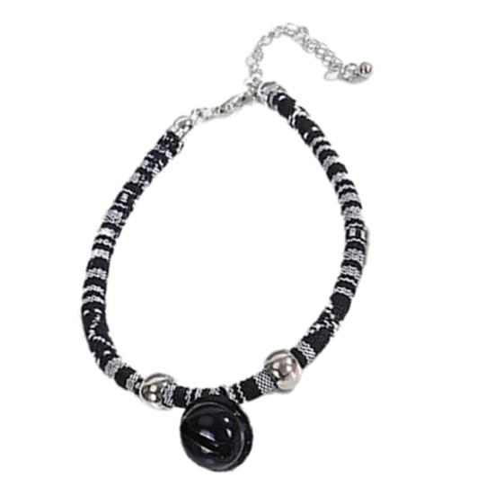 Ошейник для кошек в этническом стиле, регулируемый ошейник для домашних животных, кошек, собак с колокольчиком для домашних животных