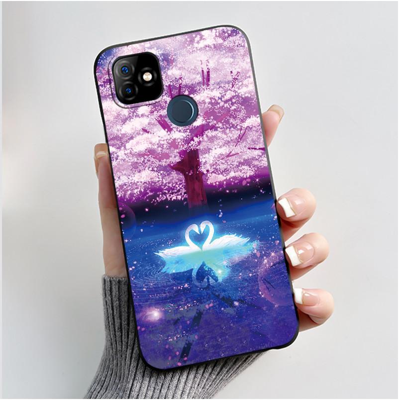 Casing For ITEL P36 Play L6005 Case ITEL Vision 1 Back Cover Aesthetic Cute Cat Fashion Cartoon Soft Black Silicone Phone Case