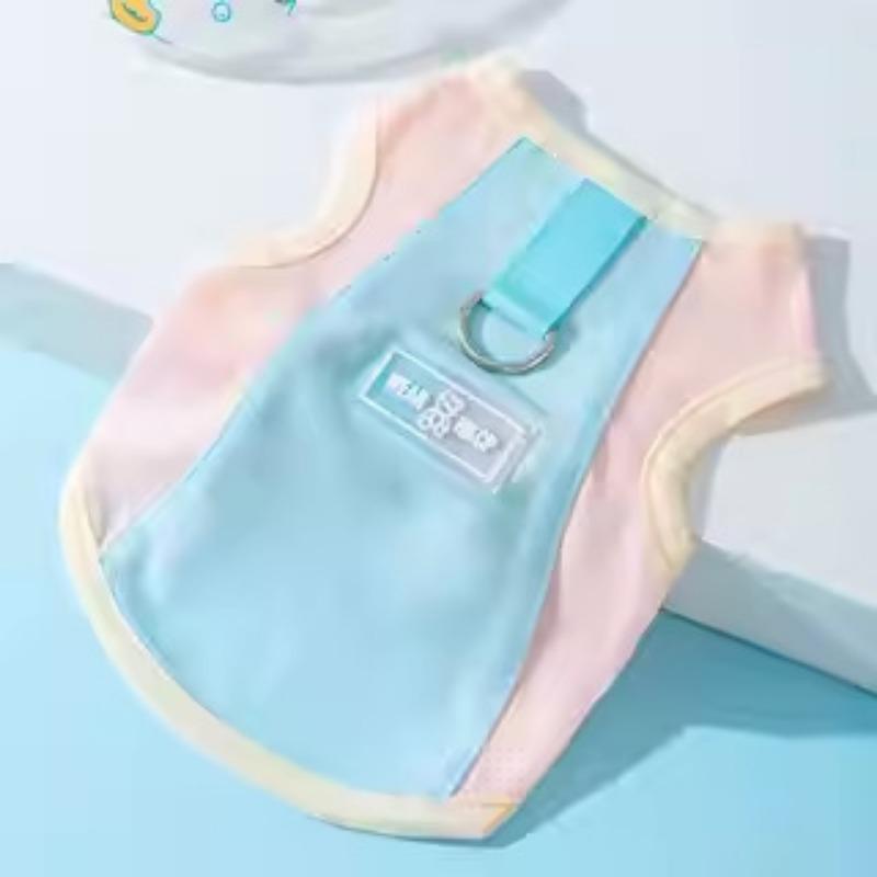 Весна и лето охлаждающая сетка для собак сращивание тяга прохладная одежда для маленьких собак кошек двухфутовая солнцезащитная одежда одежда для домашних животных