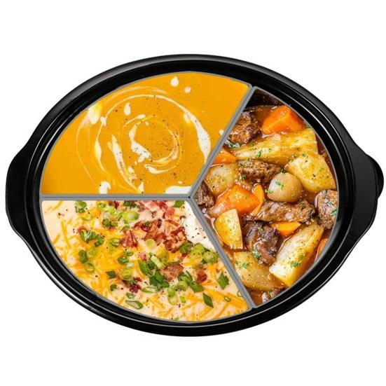 6-квартовый вкладыш для медленноварки с несколькими решетками, герметичный, можно мыть в посудомоечной машине, силиконовый разделитель для медленноварки, вкладыш для готовки, кухонные принадлежности