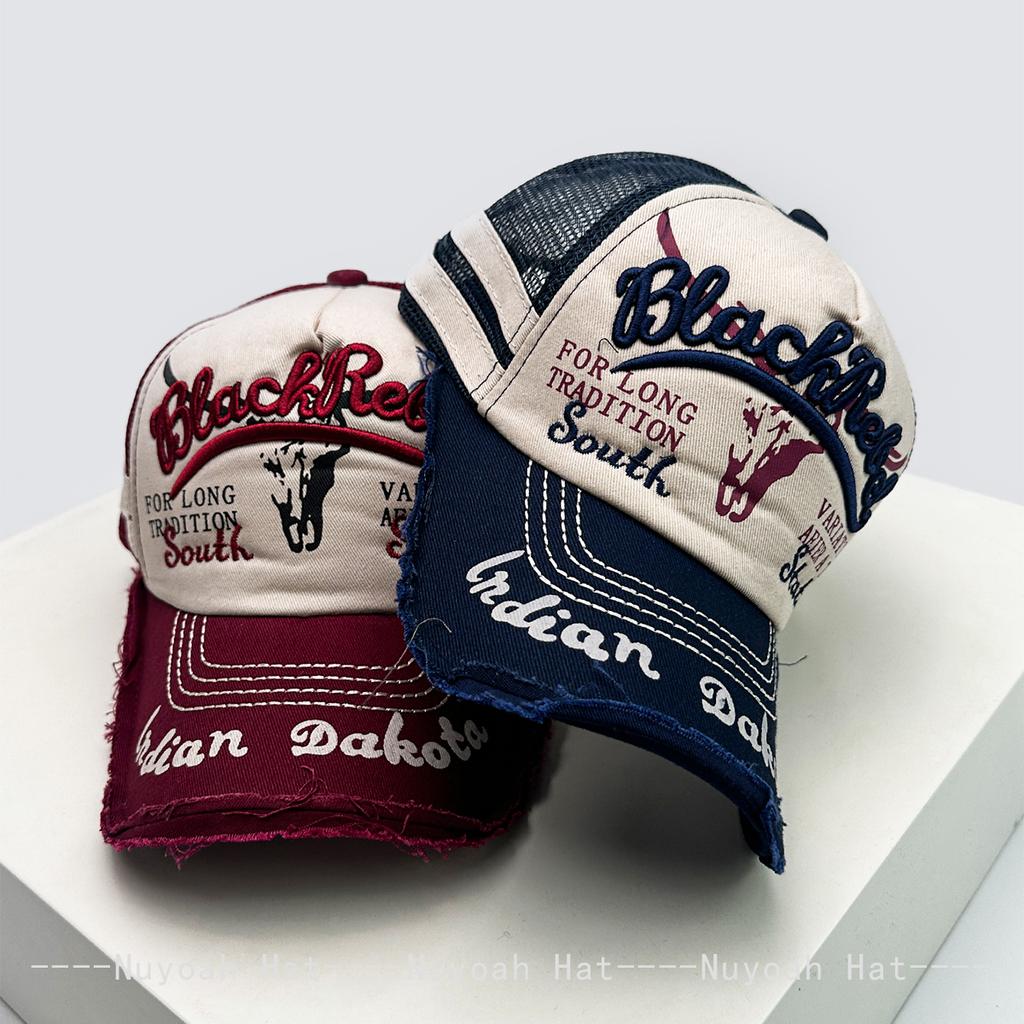 Baseball Stitching Stitched Embroidered Alphabet Mesh Women Men For Neutral Gender Fresh Caps Peaked Hats Sunshade American Style Breathable