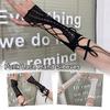 Retro Lace Punk Lace Hand Sleeves Y2k Strap Fingerless Gloves  Clothing Decorate Accessories