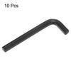 uxcell Hex Wrench Alloy Steel Hex Repair Tool for Tightening and Removing Assembly of and Bicycle Black 10-Piece Set, 7/16" L-Shaped Keys, Long,