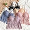 Sexy Full Lace Long Tube Top Underwear for Women With Removable Chest Pads Camisole