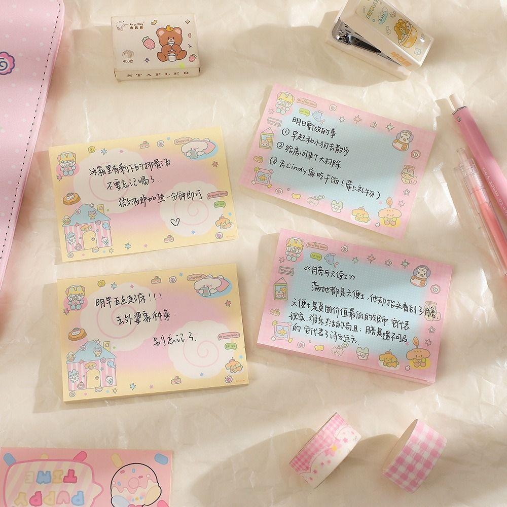 Journal Lovely Memo Pad Non-sticky Message Paper Multifunction Aesthetic Note Paper  Scrapbooking