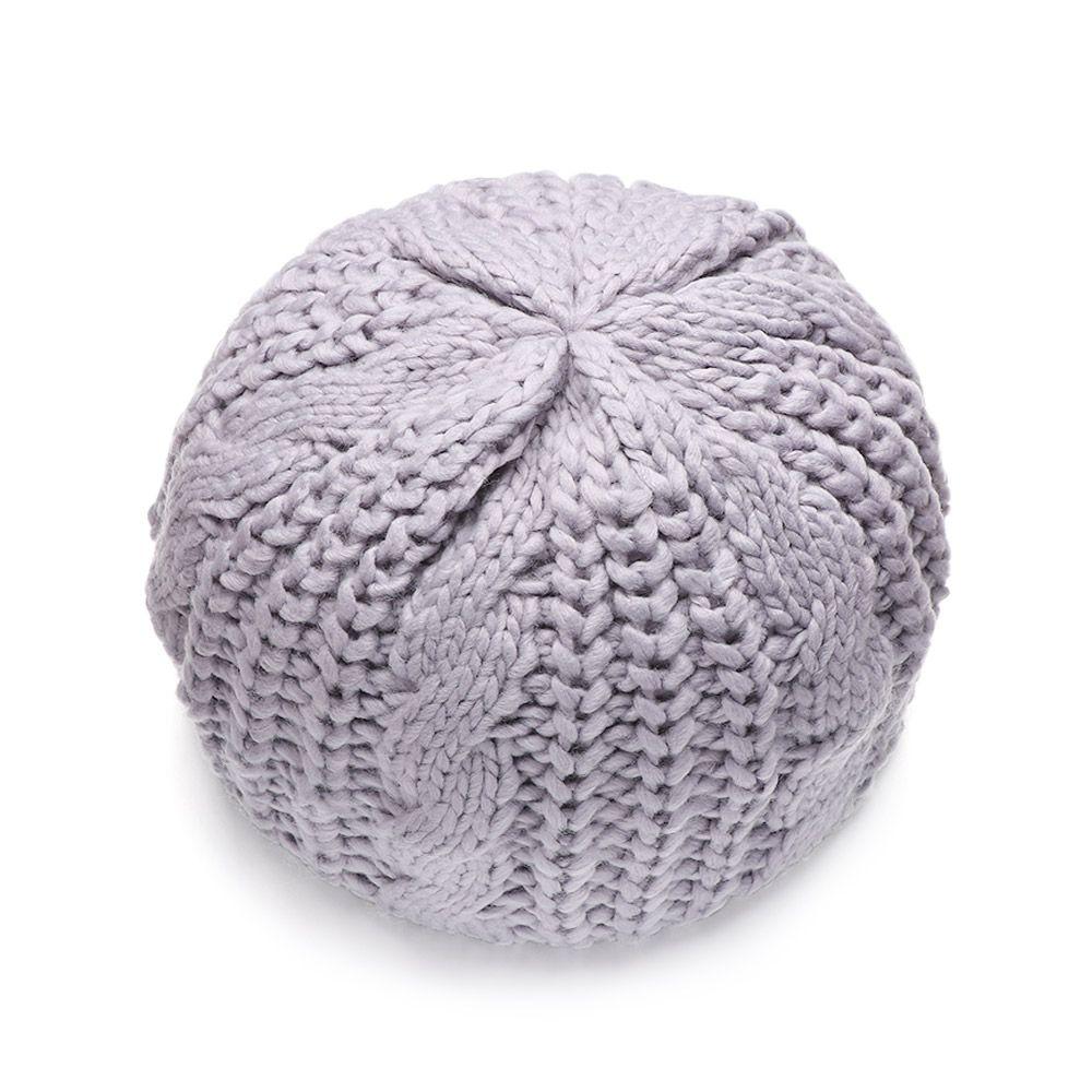 Fashion Vintage Elegant Ribbed Beret Hat Painter Hat French Artist Cap Knitted Cap