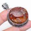 Natural Red Stick Stone Gemstone Handmade 925 Sterling Silver Pendant 1.97" U2m34