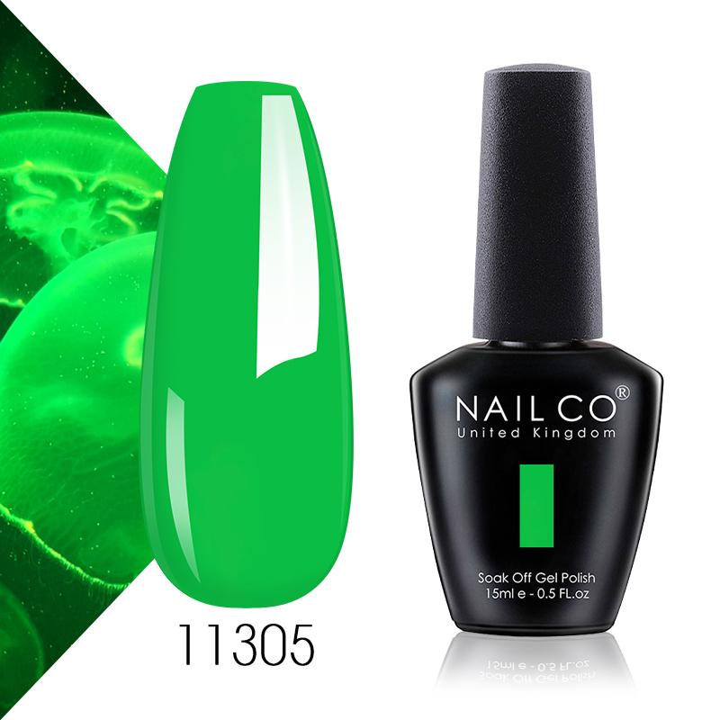 NAILCO 15 мл летний очевидный свежий флуоресцентный цветной гель-лак для дизайна ногтей, блестящий маникюрный набор, УФ/светодиодный гель для ногтей