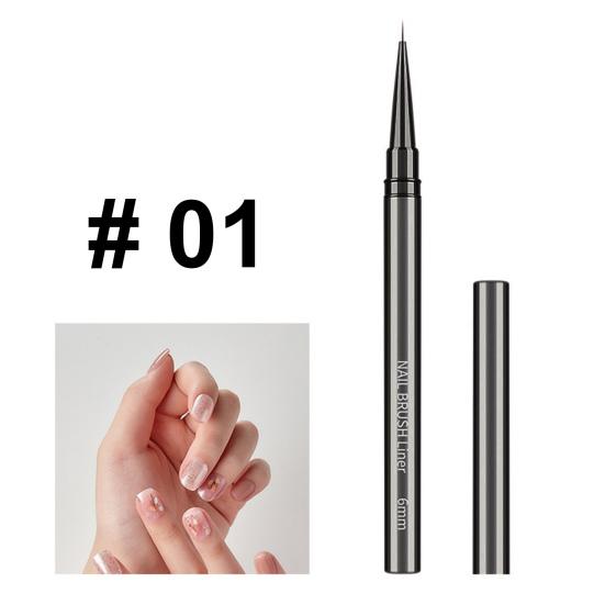 1/5 шт., кисть для дизайна ногтей, ультратонкие нейлоновые волосы, удобная ручка, металлический корпус, портативный, для начинающих, профессиональных, для самостоятельного дизайна ногтей, цветной лайнер для рисования, ручка для нанесения точек