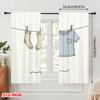 2pcs 2D flat printing Party Curtain Dry Laundry Socks Shirt Fabric Without Electricity 0 Perfect for Door Wall Yard