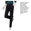 Women Solid Color Suit Pants High Waist Elastic Waistband Slant Pockets Slim Fit Casual Long Trousers Workwear