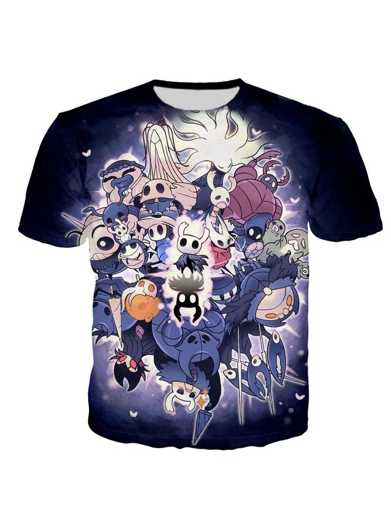 Летние футболки с 3D-печатью по игре Hollow Knight для мужчин и женщин, модная уличная одежда, с коротким рукавом