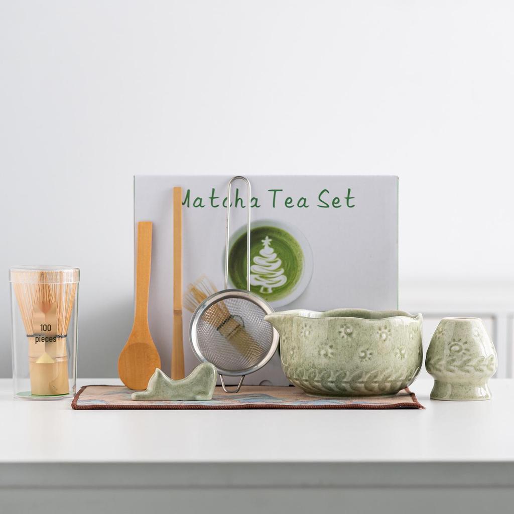 Song Dynasty Matcha Bowl and Whisk Set - Japanese Tea Ceremony Accessory.