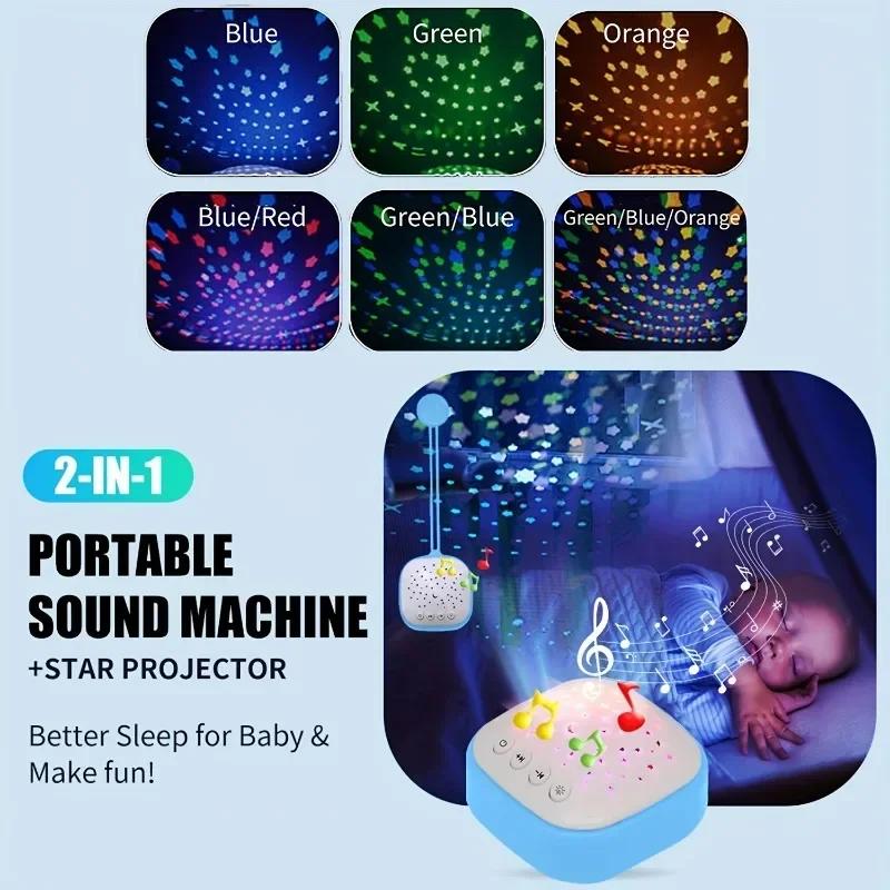 Portable White Noise Sound Machine for Baby 10 Soothing Natural Sounds Night Light Compact Size Noise Canceling for Sleep Aid