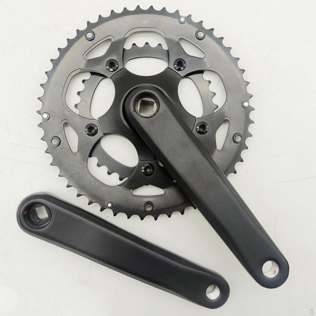Bike Crankset Bicycle Crank Set 170mm Arm Riding for Mountain Road 50/34T 8/9 Speed