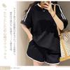 Комплект женский, шорты, вырез горловины, наряд, цвет, дышащий, приятный к коже, посадка, с коротким рукавом и круглым вырезом, летний, однотонный, свободный, стильный, для дома [Z8two]