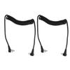 2Pcs Camera Flash Synch PC Cord Male to Male Speedlite Spring Cable Universal Type for Studio Video