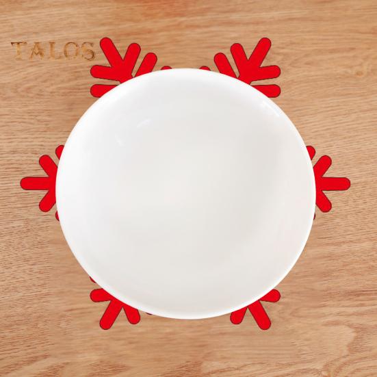 2 шт., рождественские подставки для столовых приборов, прочные многоразовые подставки в форме снежинок для праздничных украшений для обеденного стола