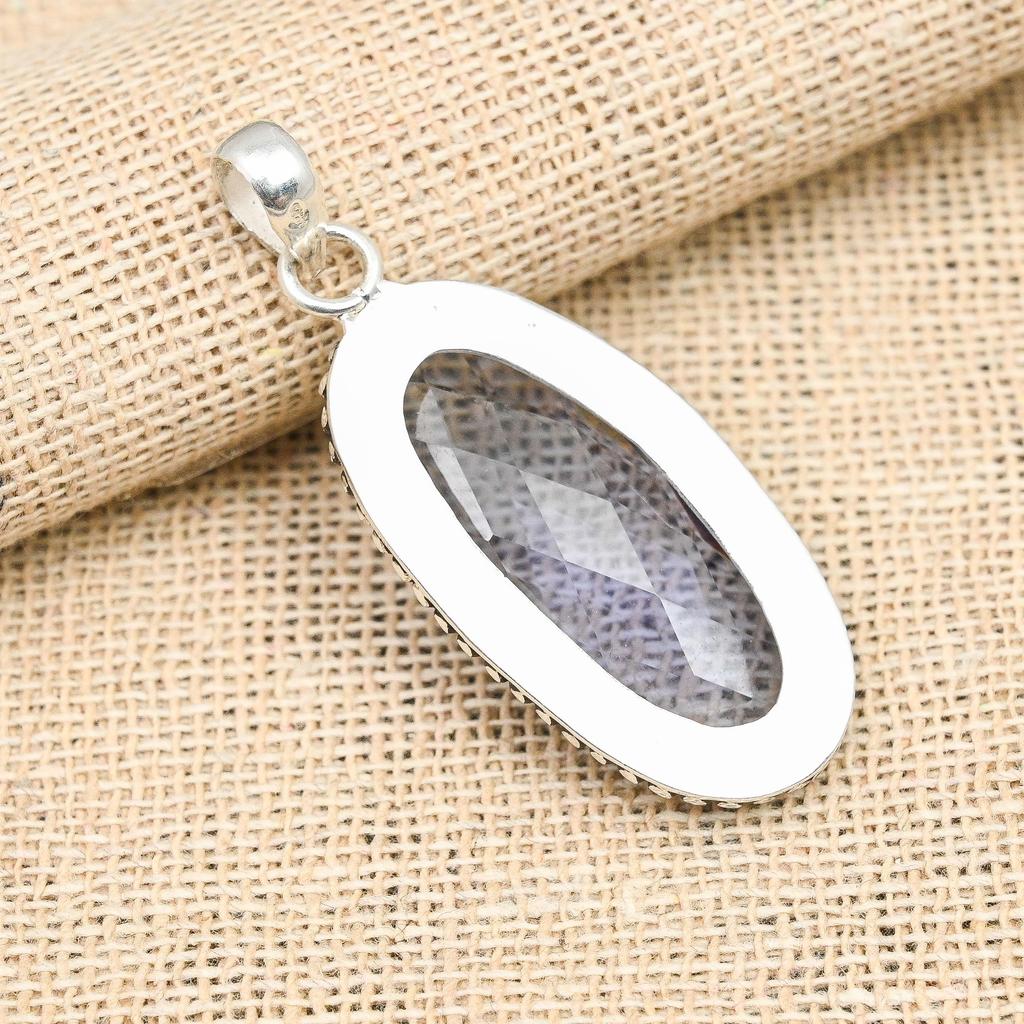Amazing Iolite Gemstone Handmade Jewelry 925 Sterling Silver Pendant
