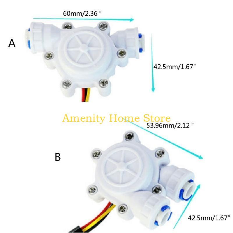 F26C Multiple Styles Flow Sensor Control Meter Flowmeter Counter 0.2-8L/min Water Flow Sensor Switch Drinking Fountain Coffee